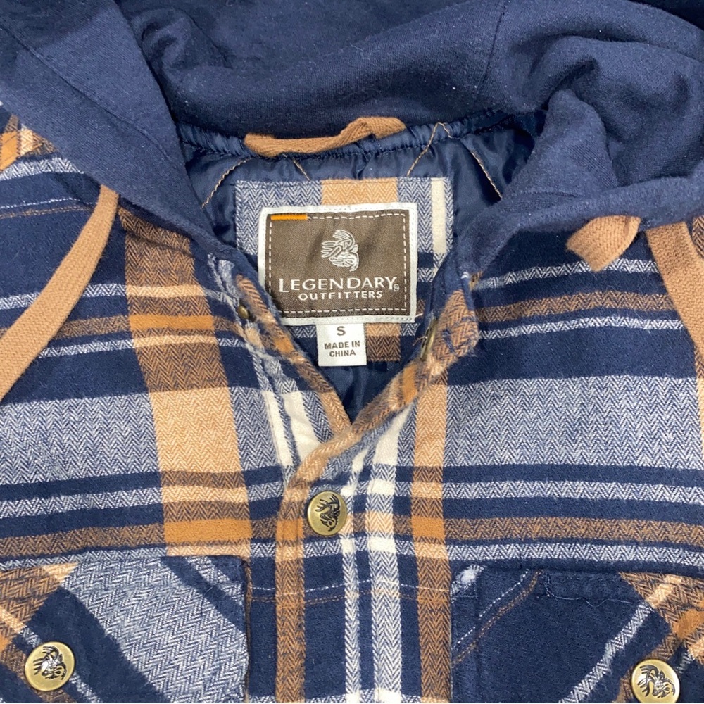 Men's Blue and Tan Plaid Jacket